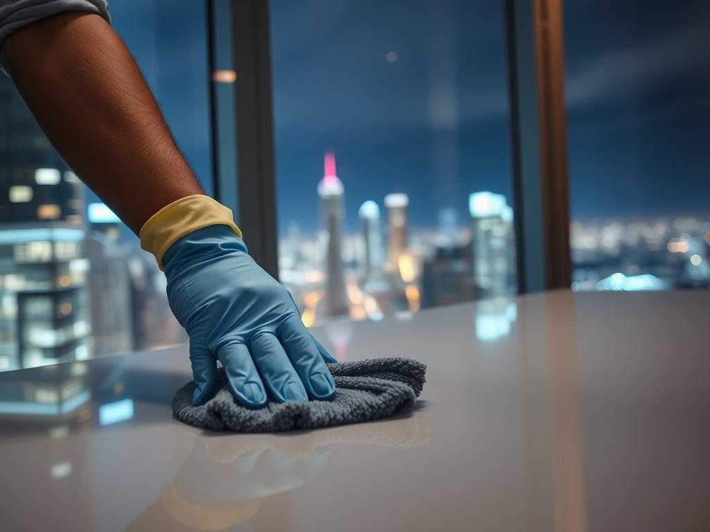 Office desk cleaning after hours in Sydney CBD Office desk cleaning after hours in Sydney CBD