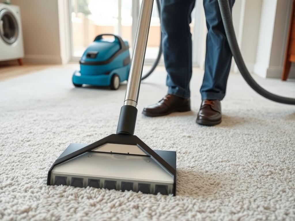 Professional carpet steam cleaning in a Sydney home
