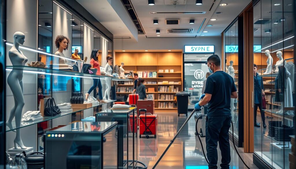 Professional cleaning of a retail store in Sydney